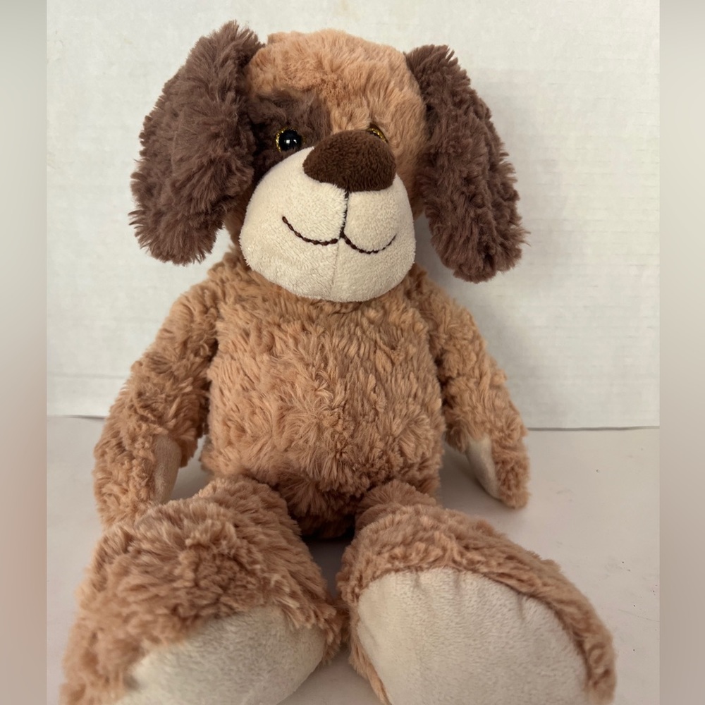 Wishpets Doggie puppy 2016 Brown Spot Plush Stuffed Animal Toy 15 inch Gold Eyes